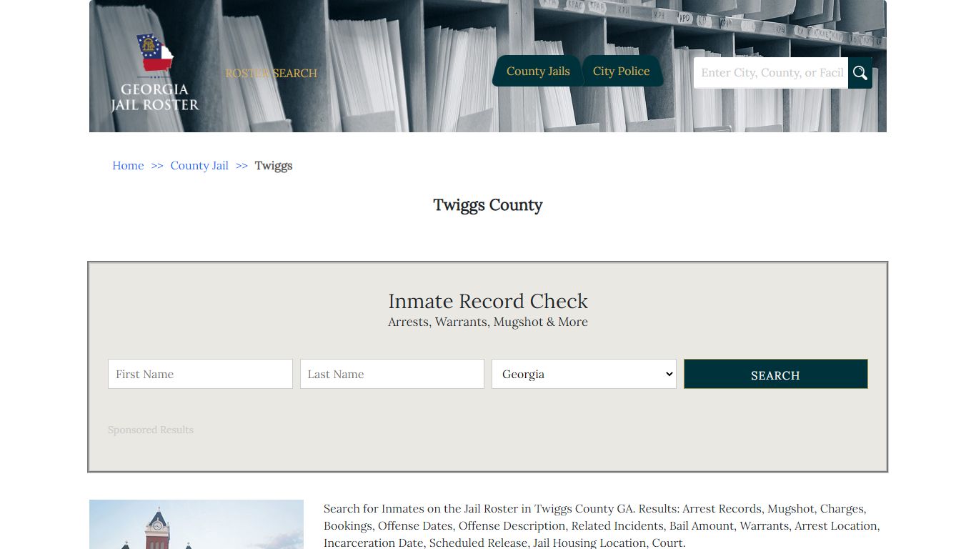 Twiggs County - Georgia Jail Inmate Search